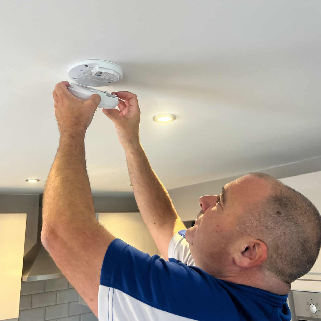 Smoke alarm providing fire safety protection in a Castleford home